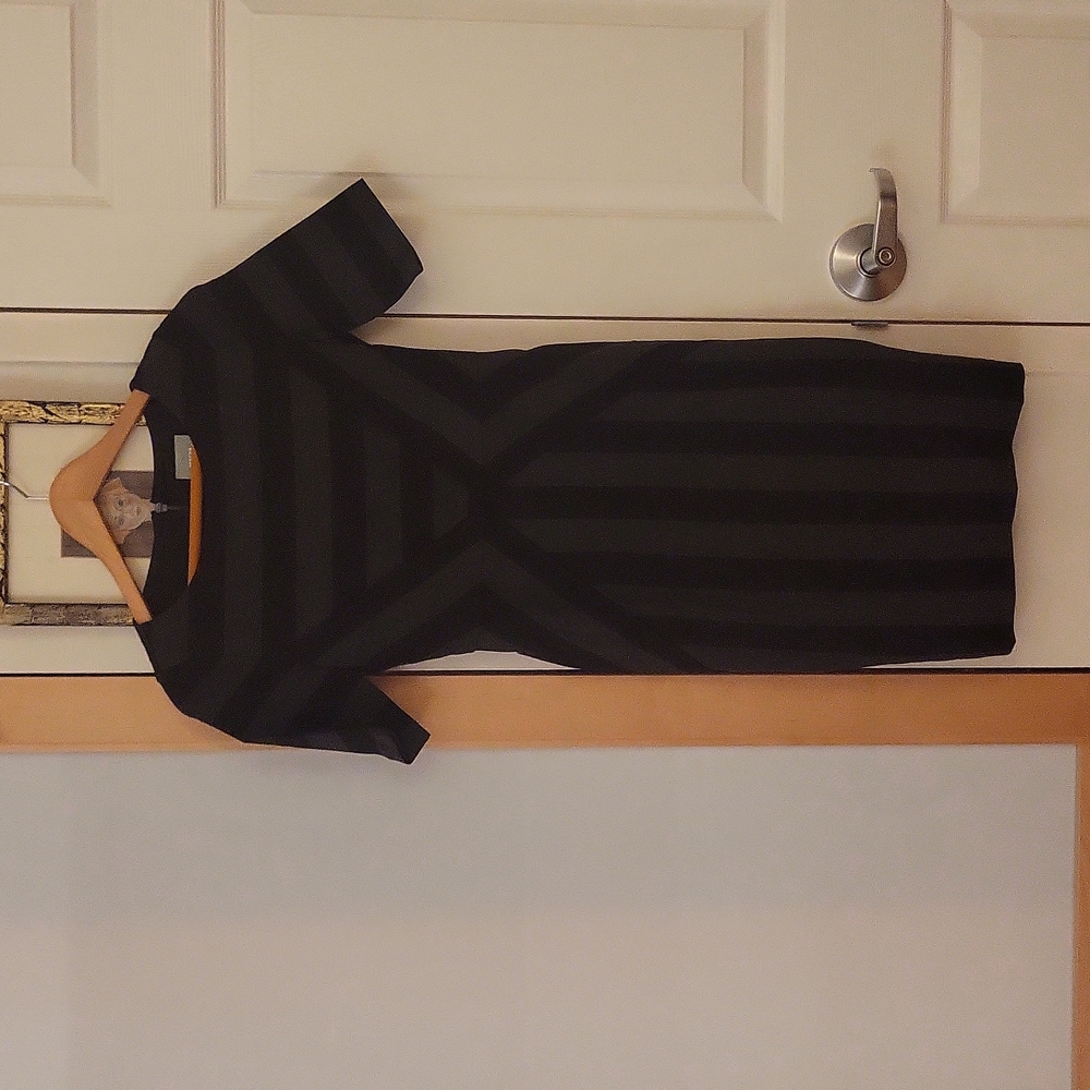 Anthropology (Maeve) dress, black and grey geometric pattern, size 4.